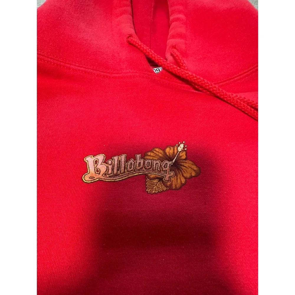 Vintage Billabong Quad Hit Hoodie Y2K Surf Skate Grail Red Gold Spell Out S RARE